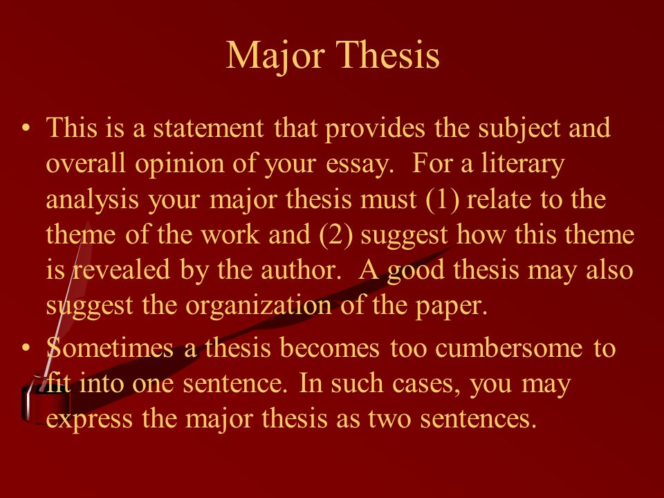 Define thesis statement literary term
