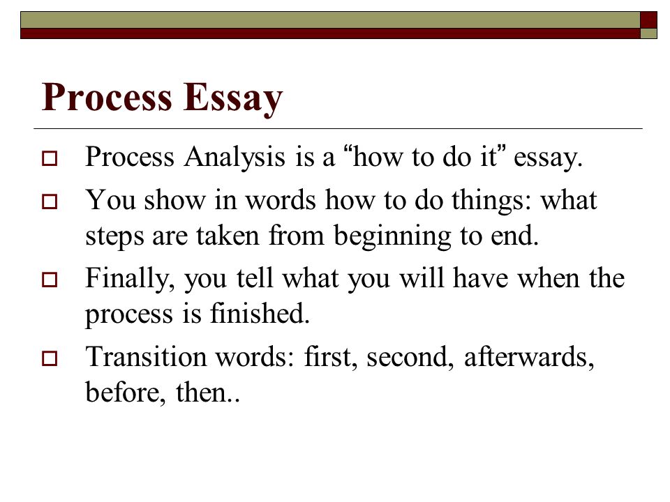 Analysis process essay