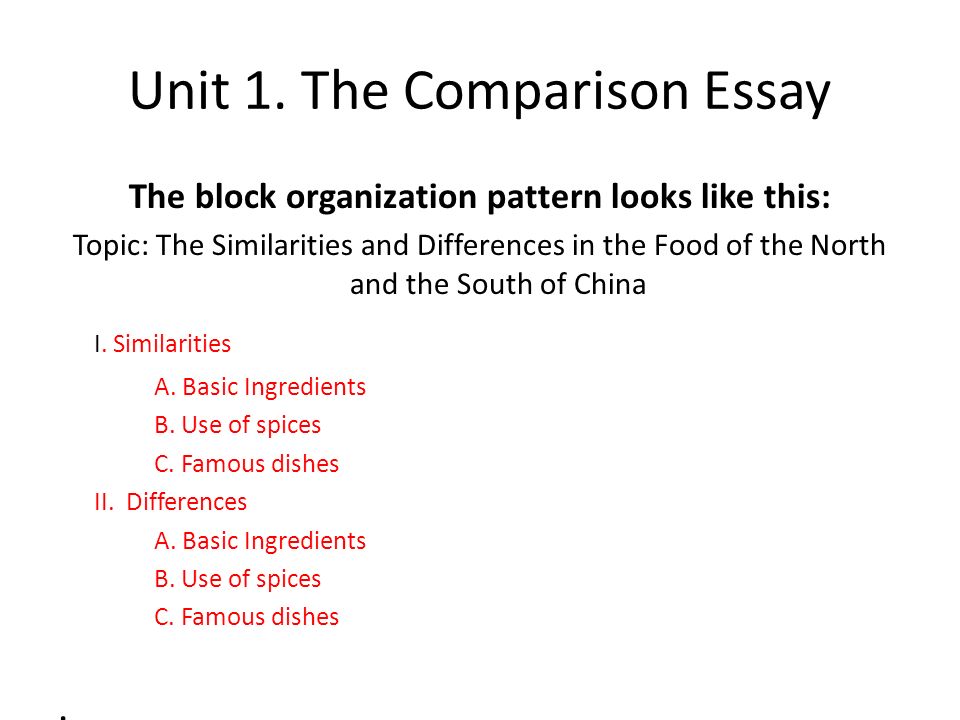 Essay On Comparison