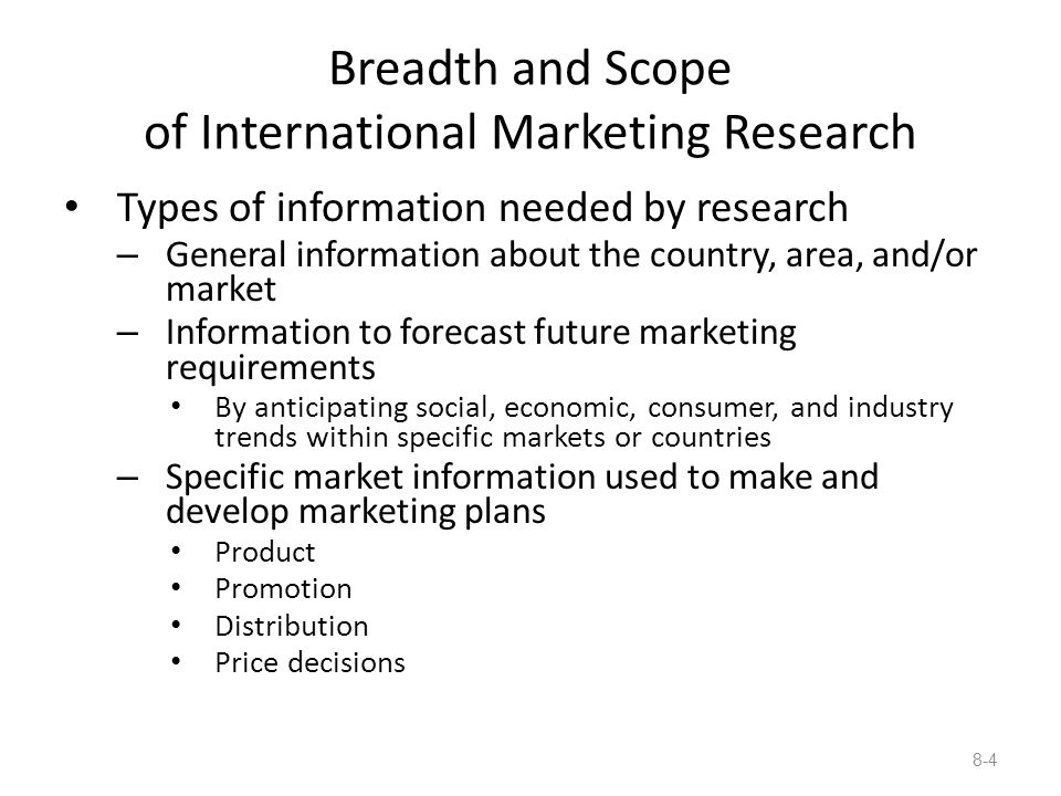 scope of international marketing research scope of international marketing research