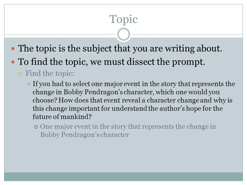 Thesis Subject