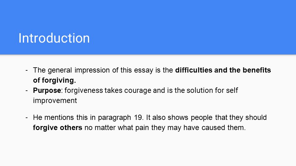 forgiveness essay