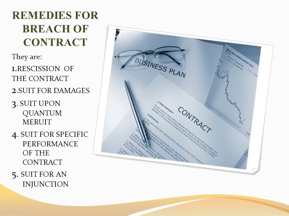 remedies for breach of contract remedies for breach of contract