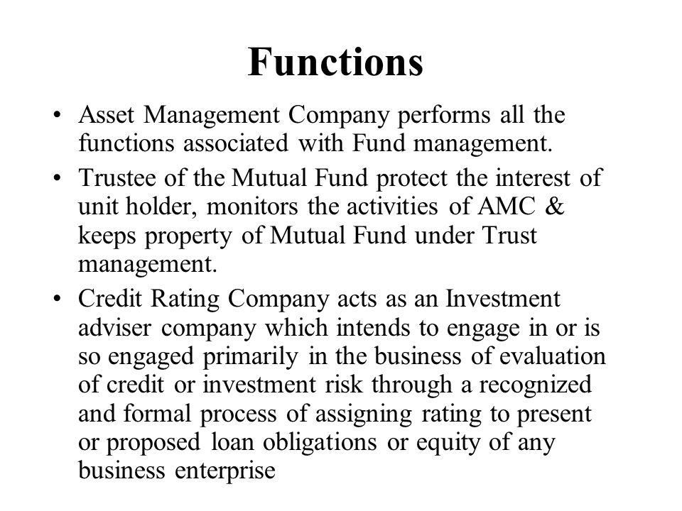 asset management company functions BANGLADESHSECURITIES AND EXCHANGE COMMISSION Capital Market ... asset management company functions BANGLADESHSECURITIES AND EXCHANGE COMMISSION Capital Market ...