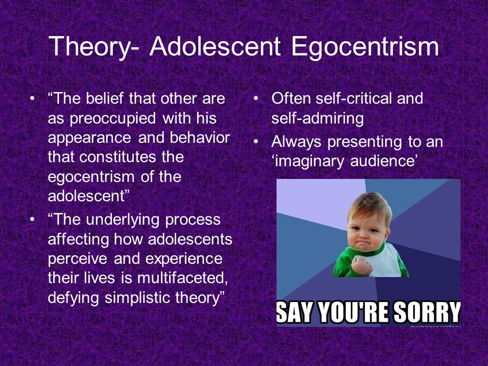 What is adolescent egocentrism?