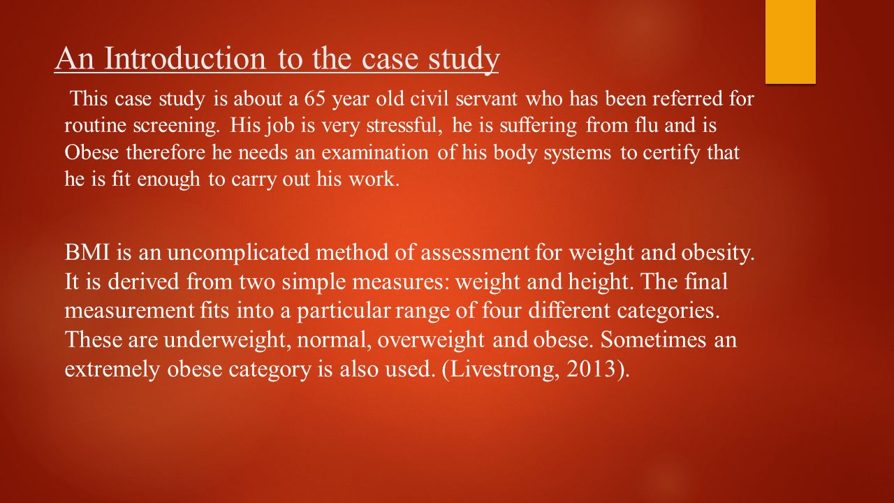 Obesity case study