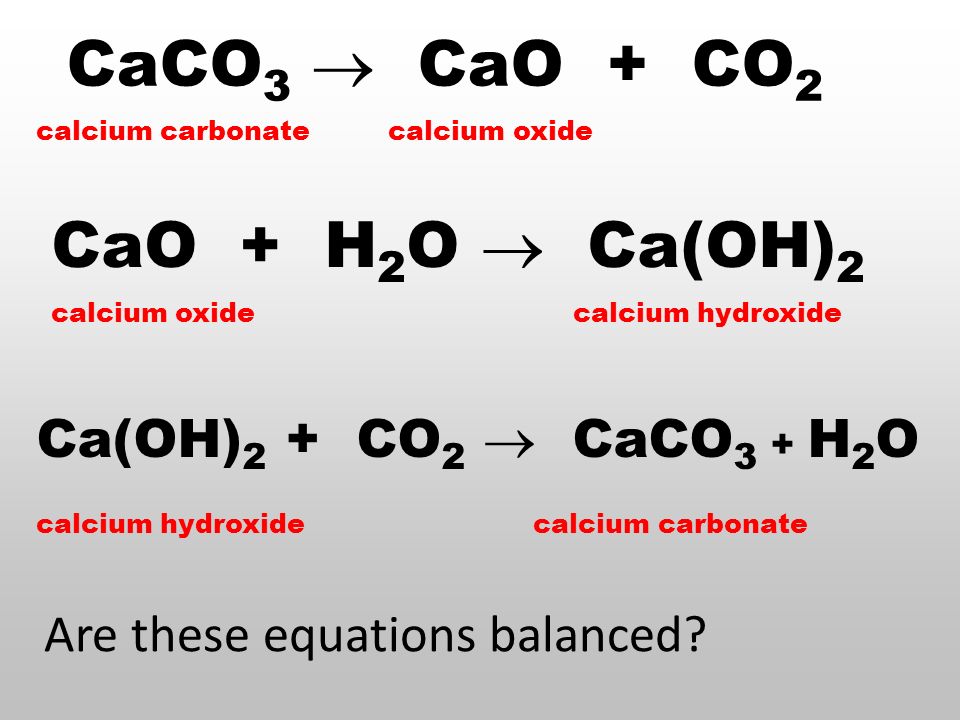 Balanced Equation For Calcium Oxide And Water To Form Hydroxide Balanced Equation For Reaction Of Calcium Oxide With Water To Form