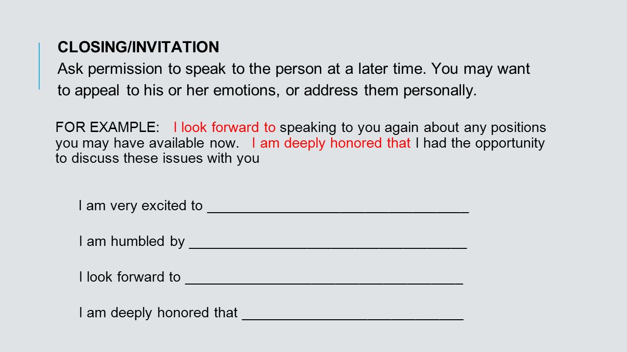 i look forward to speaking with you