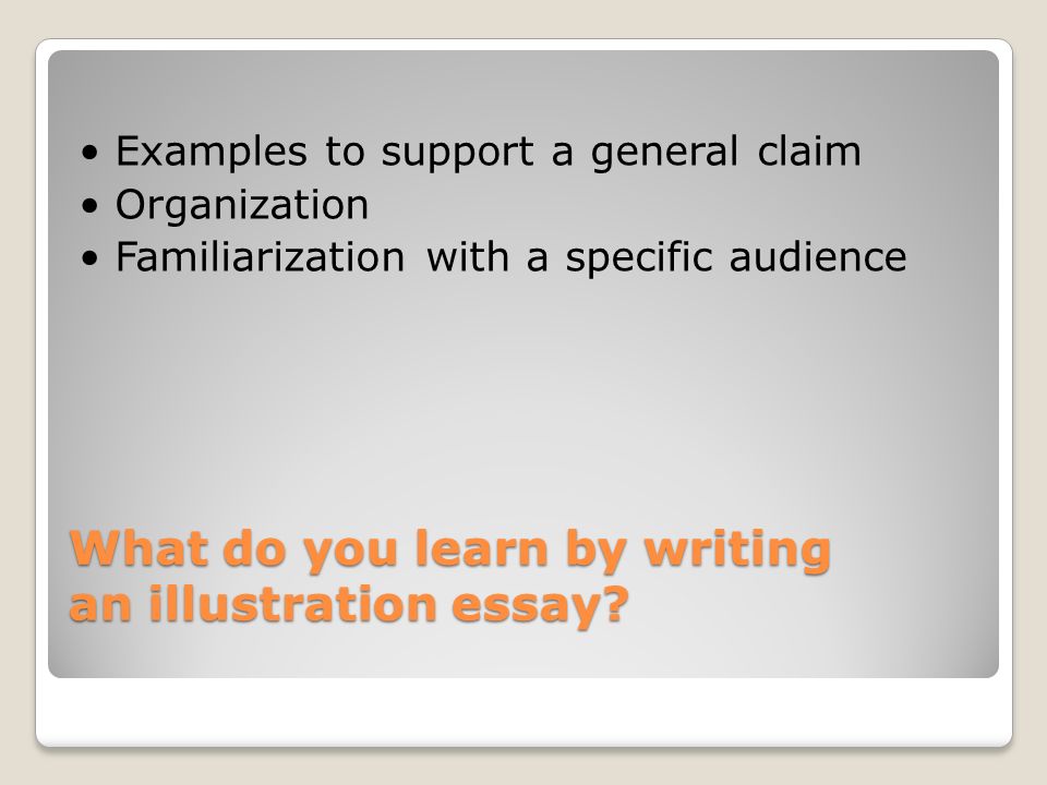 Exemplification Essay Examples