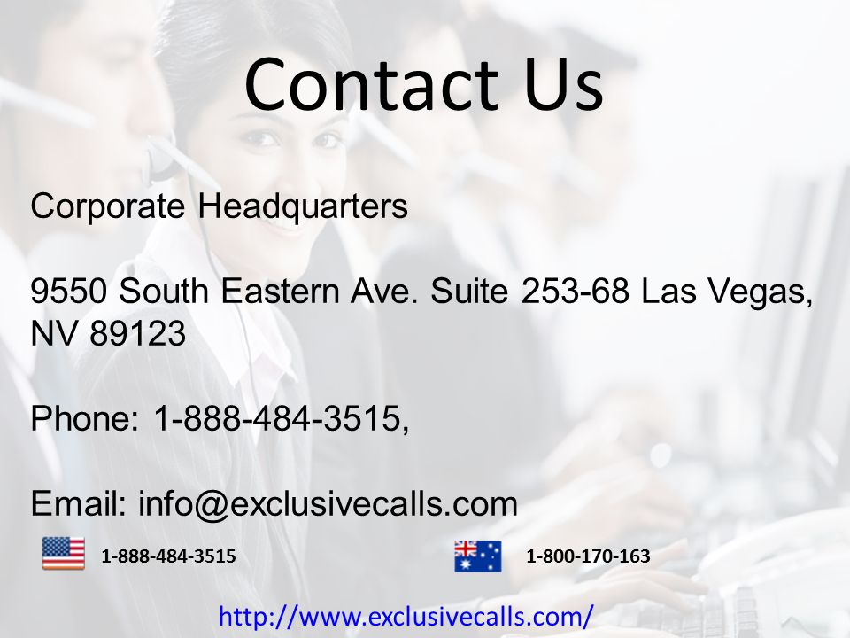 Contact Us Corporate Headquarters 9550 South Eastern Ave.
