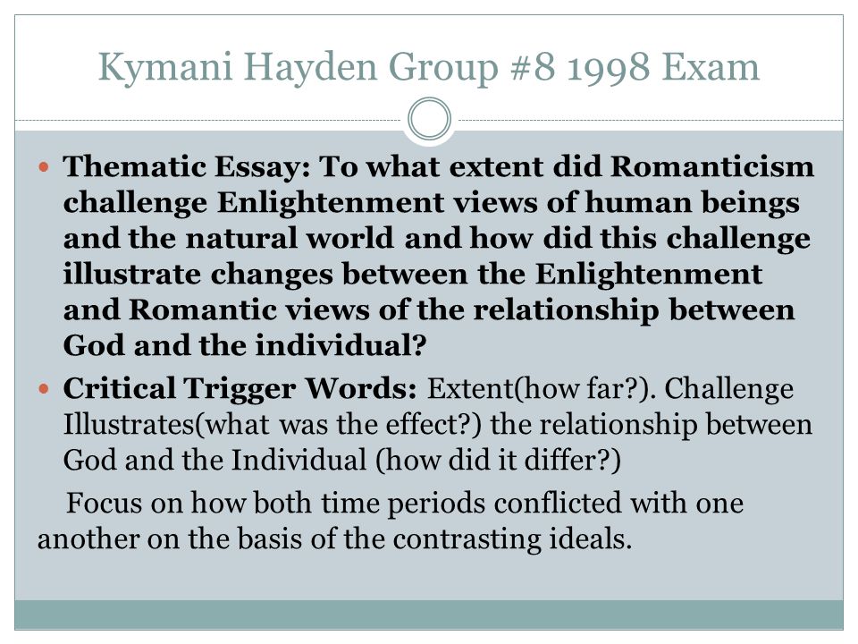 Romanticism ideals