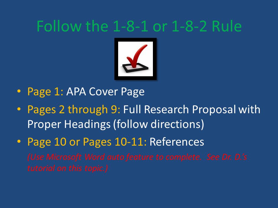 1 Page Research Proposal