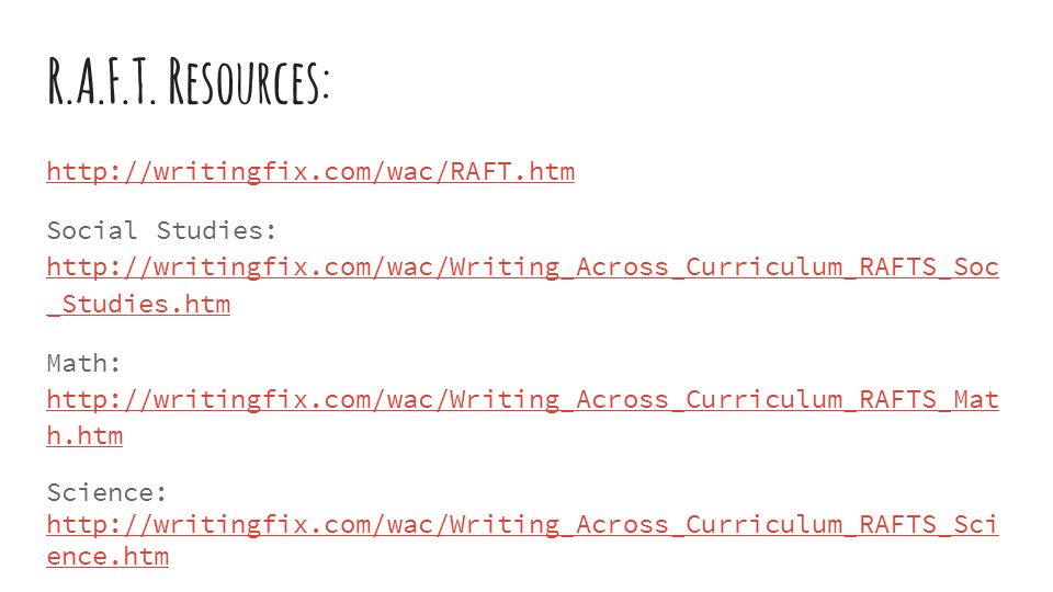 raft for social studies