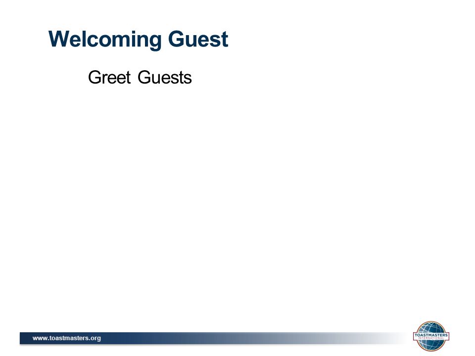 Greet Guests Welcoming Guest