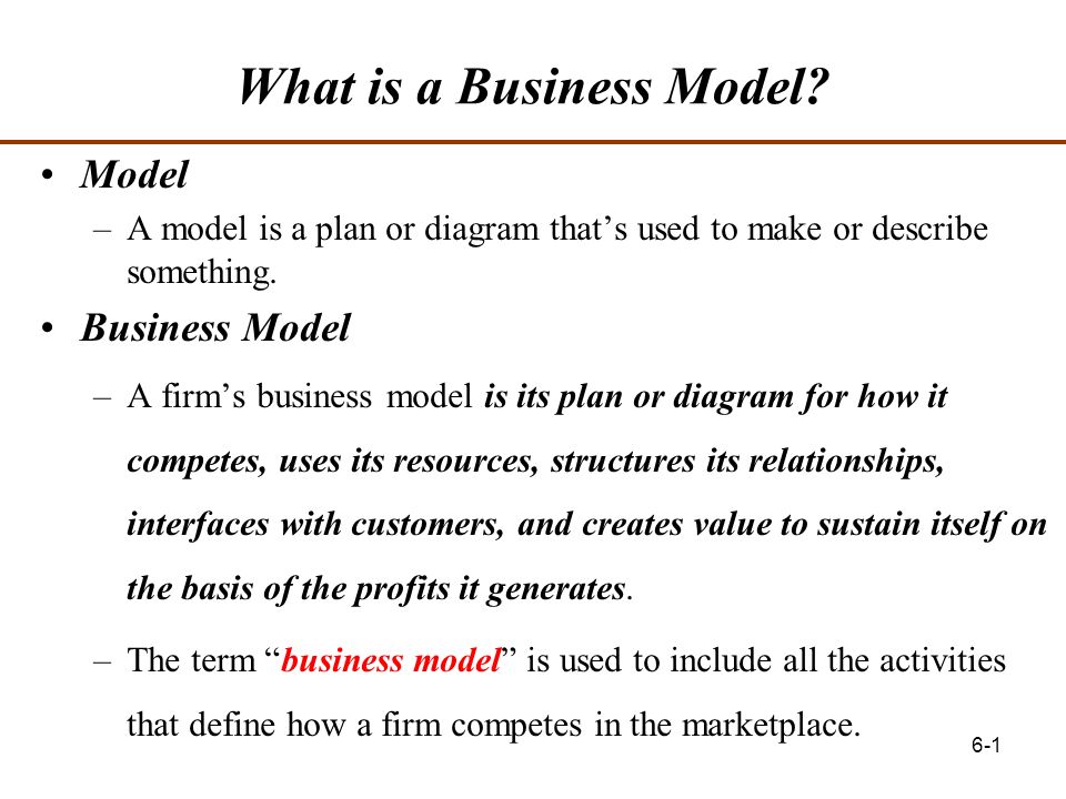 what is a business model