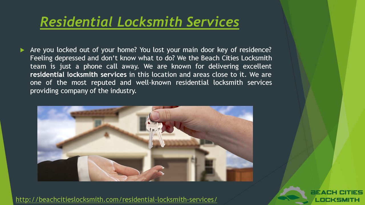 Residential Locksmith Services  Are you locked out of your home.