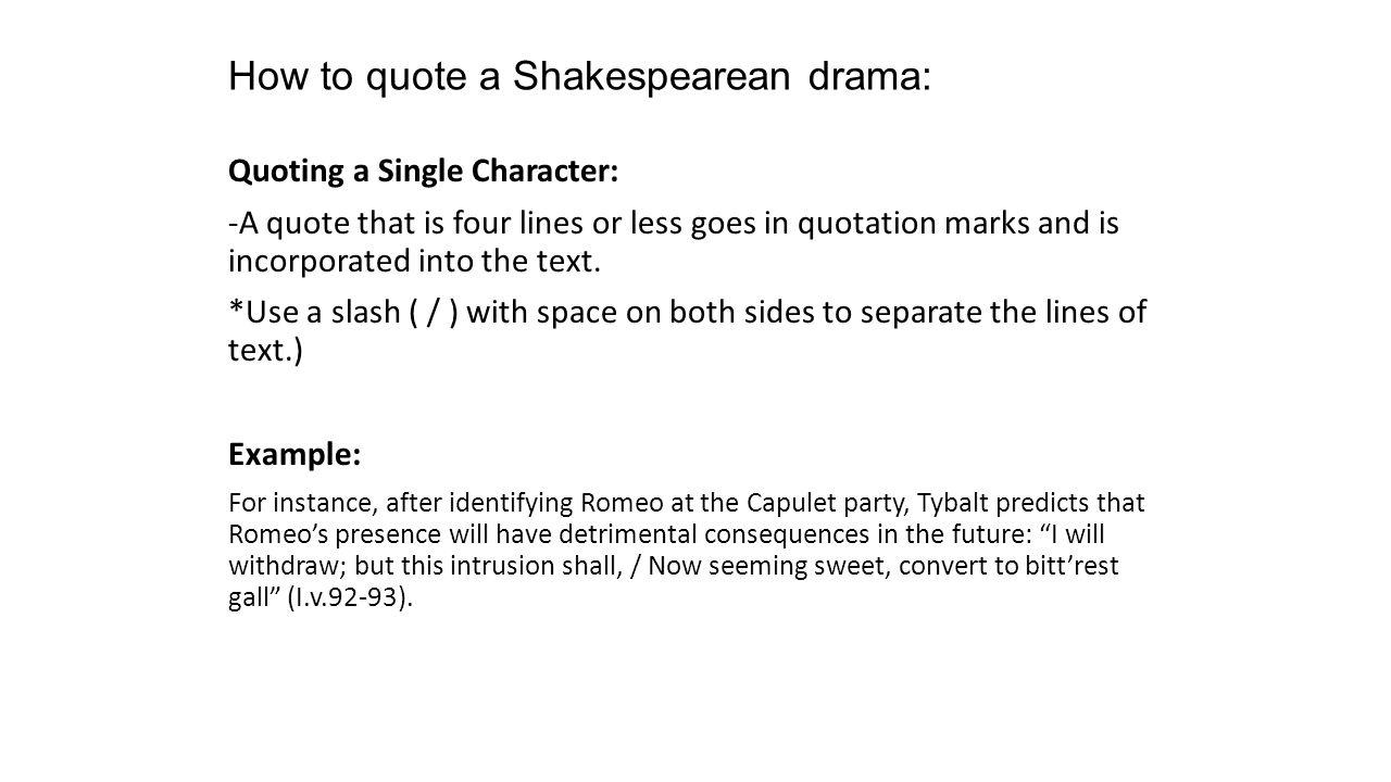 How To Quote A Quote Classy How To Quote A Shakespearean Drama Quoting A Single Character A How To Quote A Quote Fair How To Quote A Shakespearean Drama Quoting A Single Character A