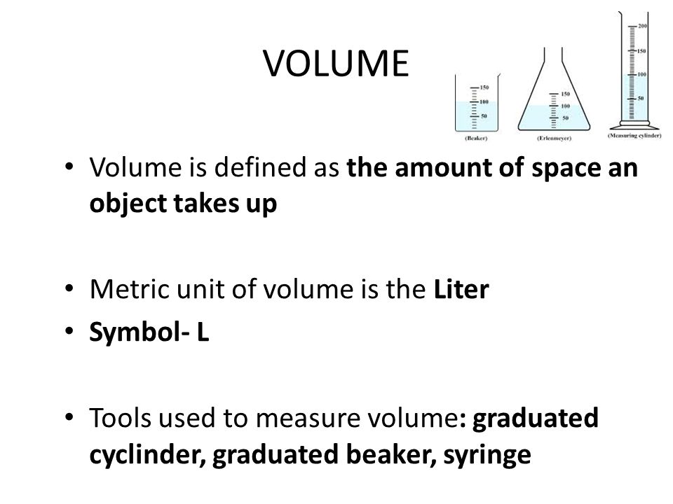 tools to measure volume