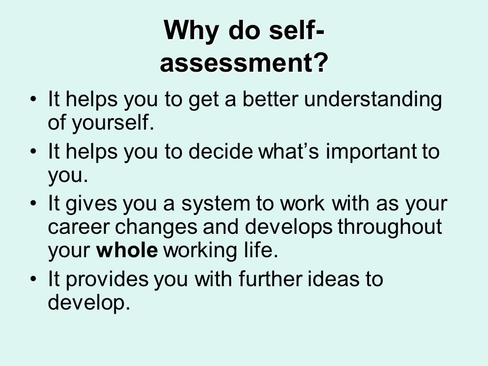 why is understanding yourself important in your career development