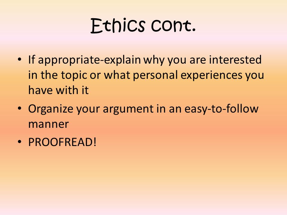 Personal Experiences Essay