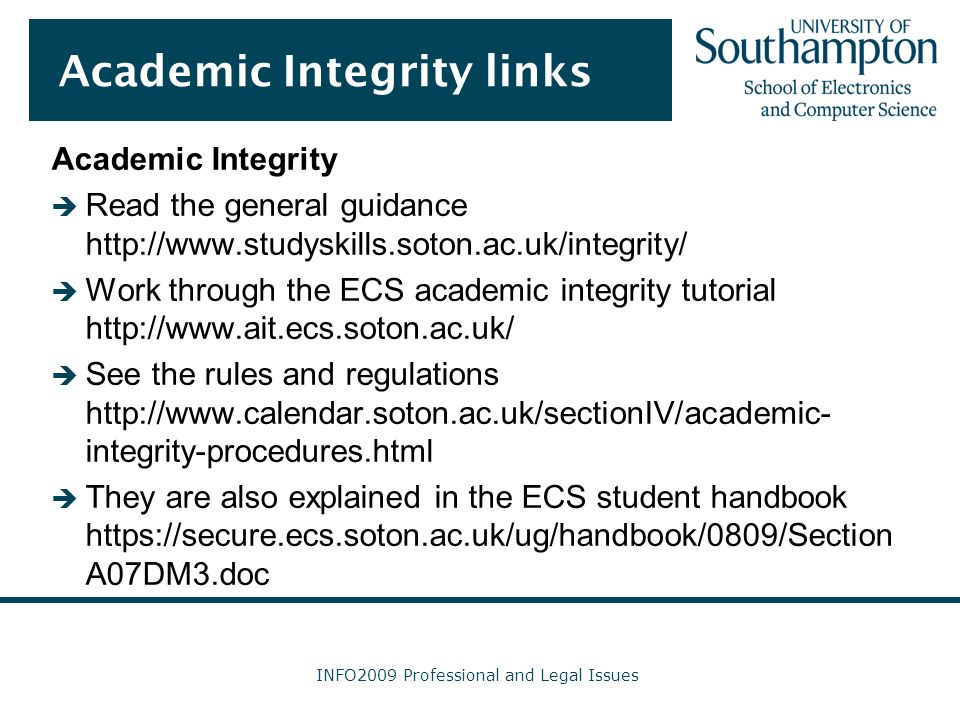 Academic Integrity Essay