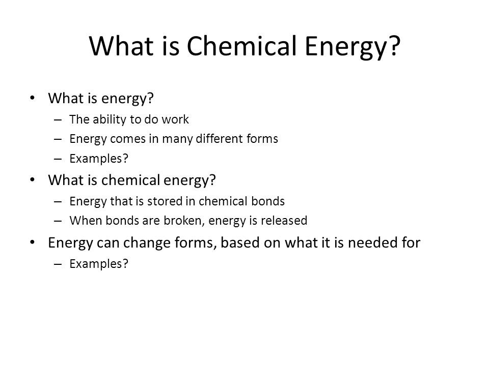 what is chemical energy
