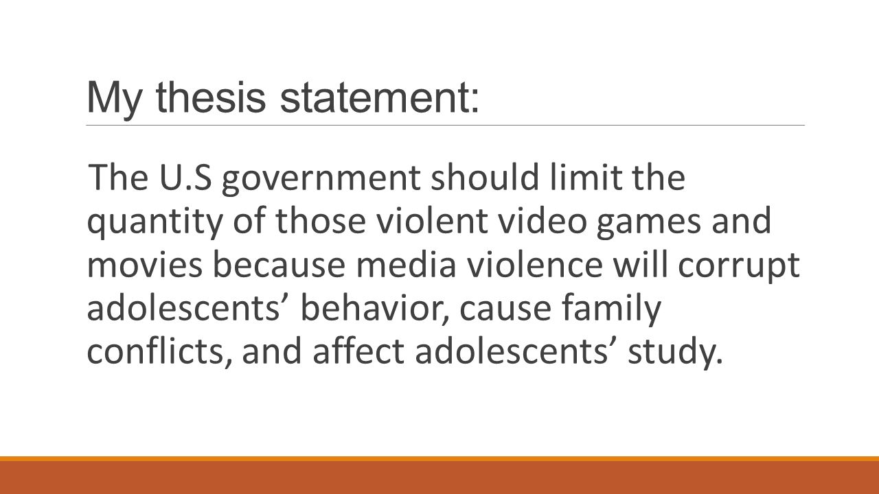 violence in video games thesis violence in video games thesis