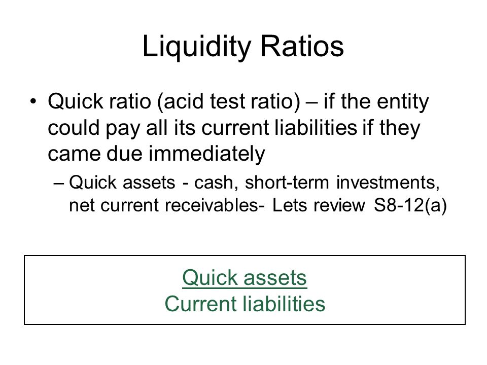 objective 5 calculate the acid test ratio and days sales in calculating cash ratio