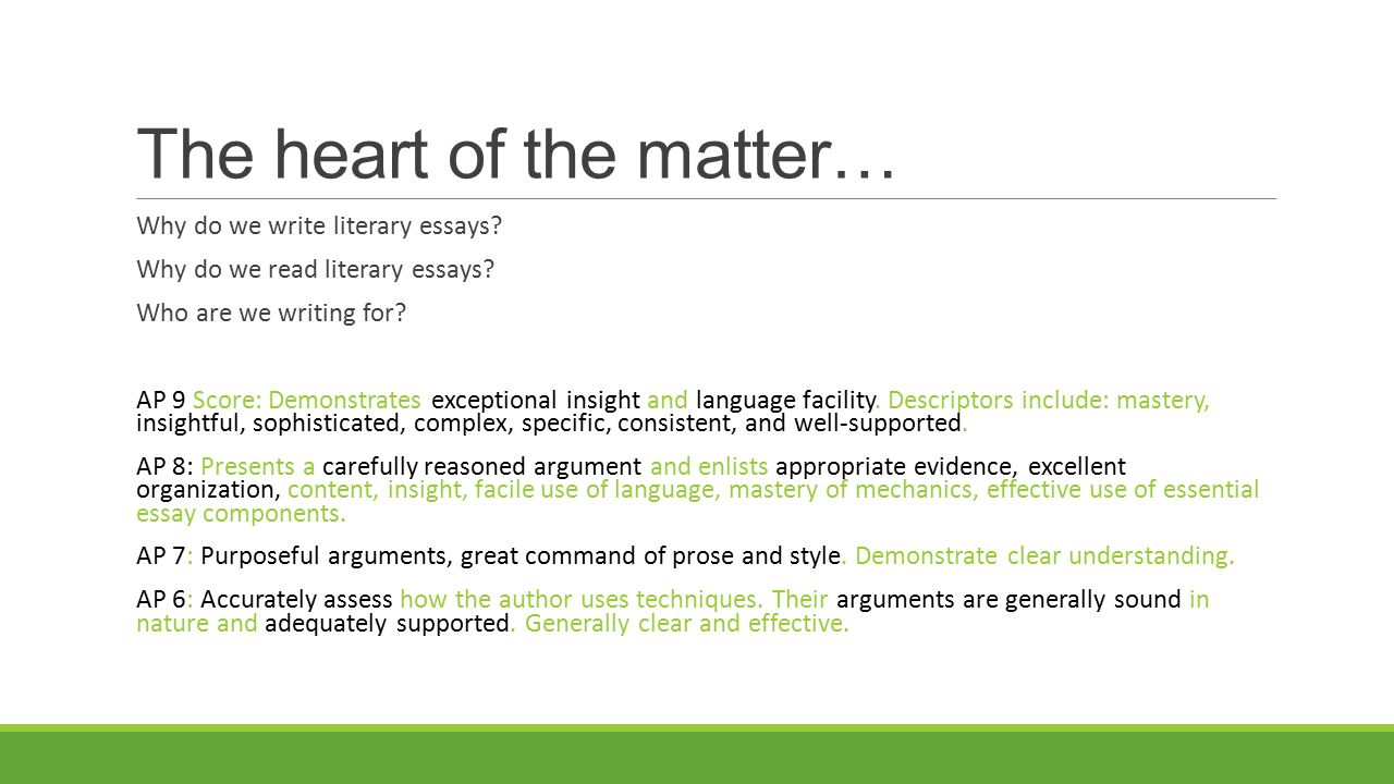 Henri Matisse Essay Welcome Ap Family Please Take Out Your Sustained Silent Why Do We Write Literary Essays Essay About Cheating In School also Haiti Essay Literary Essays Cover Letter Example Of A Literary Essay Example Of Frederick Douglass Essay