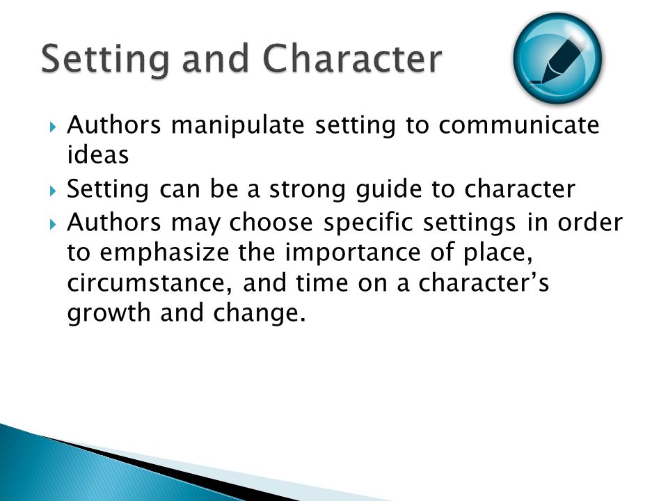 Agenda Chapter 3 Reading Quiz Quick Write Setting 5 Authors