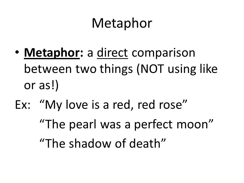 direct metaphor definition