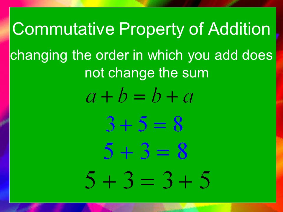 commutative properties The best source for free properties of addition and properties of each worksheet has 14 problems filling in a blank for addition problems using the commutative. commutative properties The best source for free properties of addition and properties of each worksheet has 14 problems filling in a blank for addition problems using the commutative.