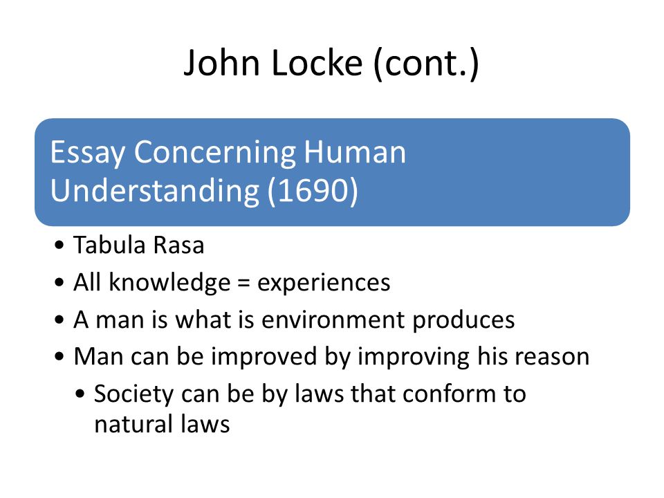 locke an essay concerning human understanding
