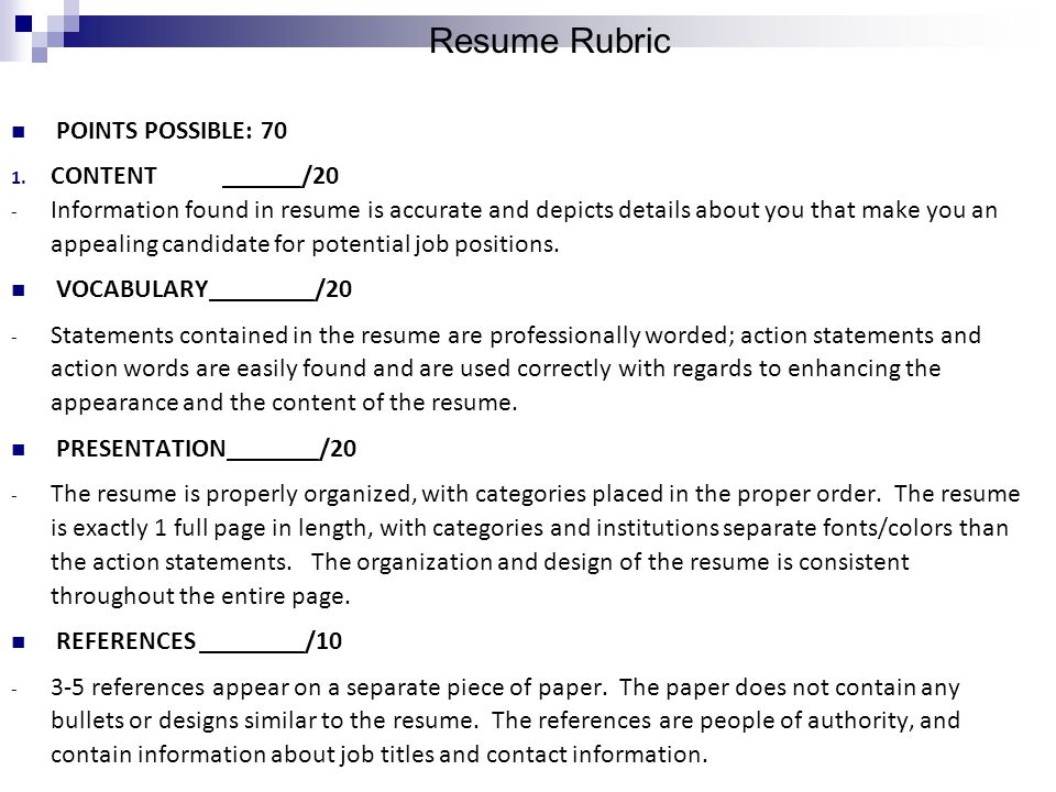 resume action statements