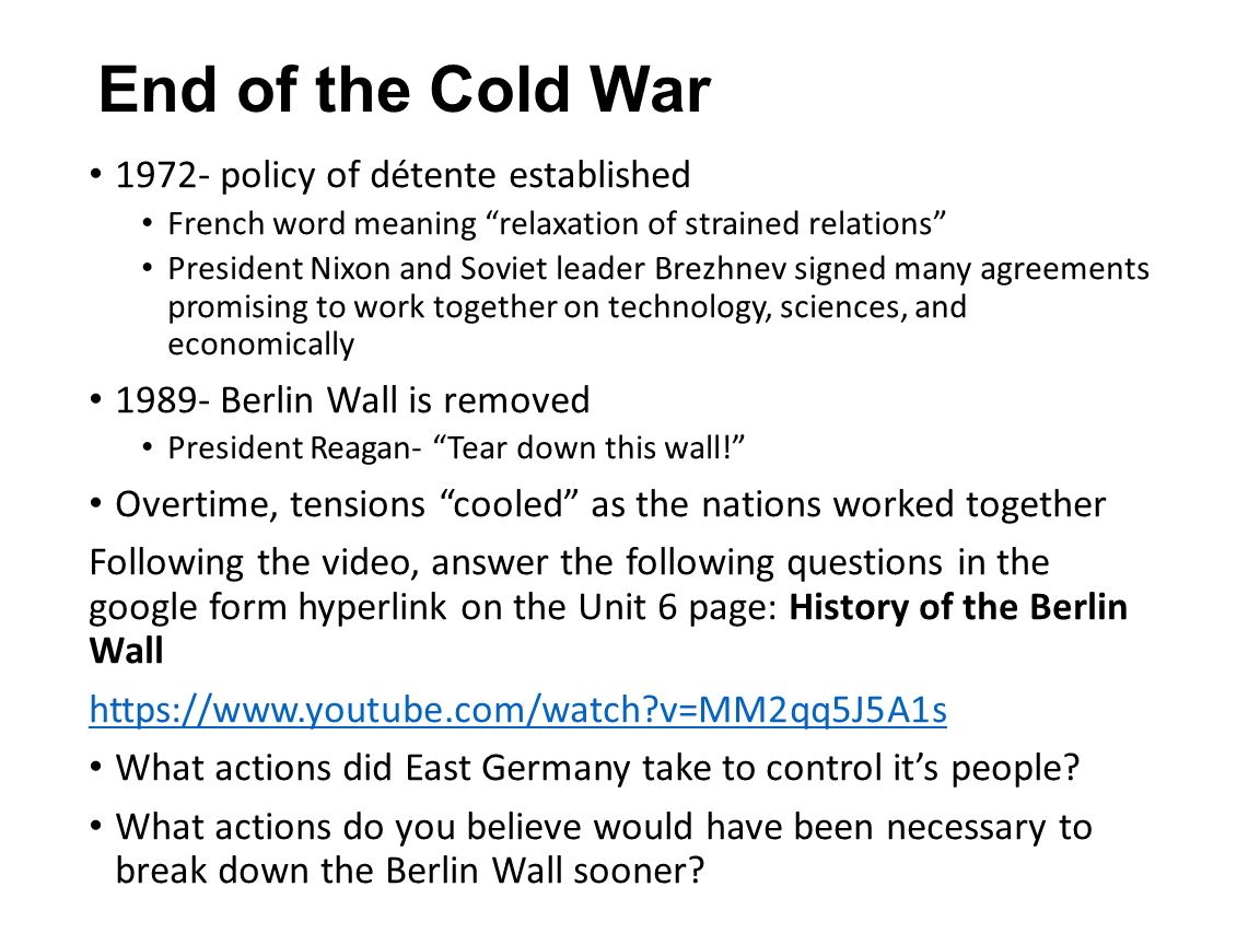 detente cold war detente cold war