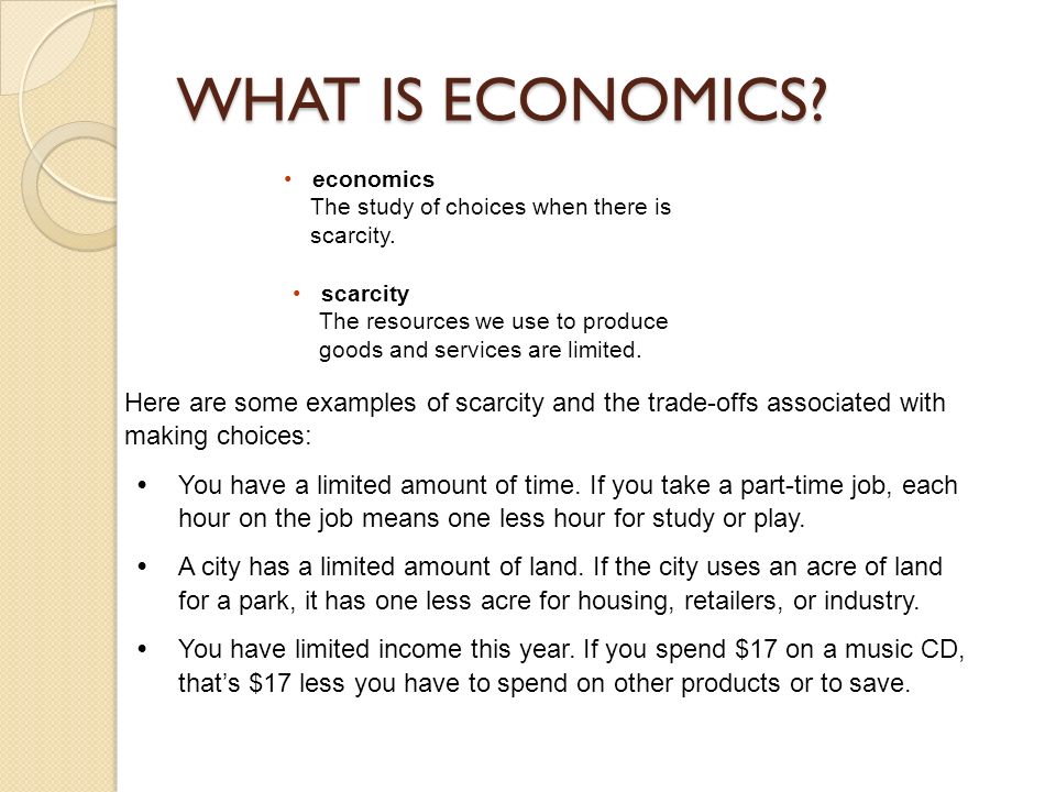 what is scarcity in economics