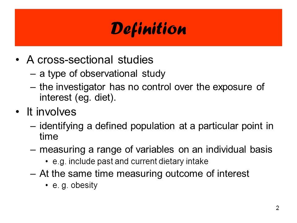 cross sectional study