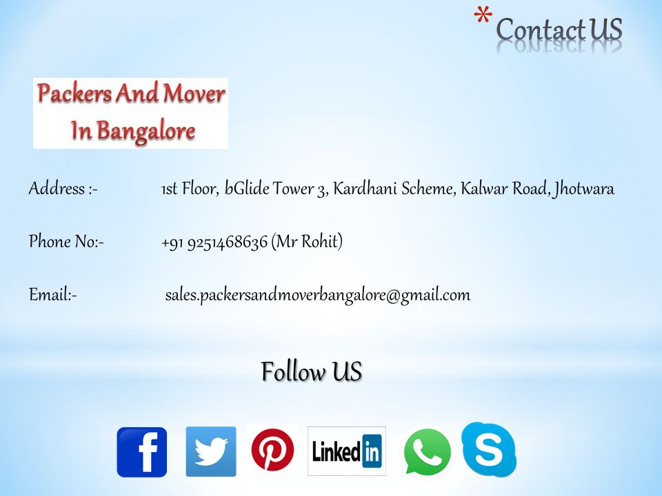 Address :- 1st Floor, bGlide Tower 3, Kardhani Scheme, Kalwar Road, Jhotwara Phone No: (Mr Rohit)  - Follow US