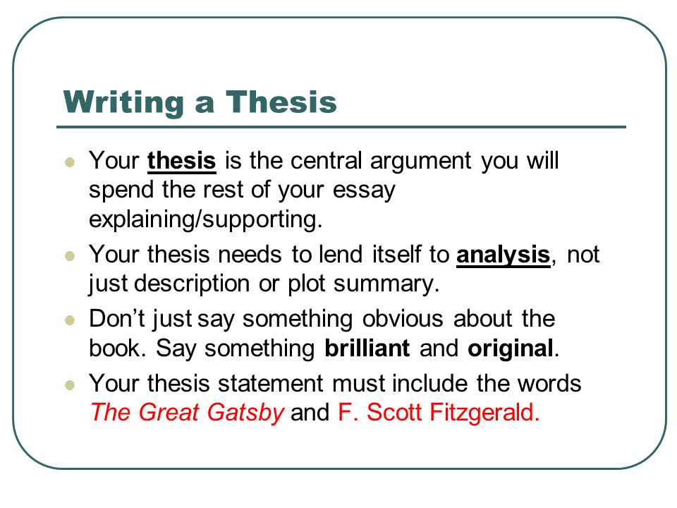 How to write a thesis statement for a critical analysis essay