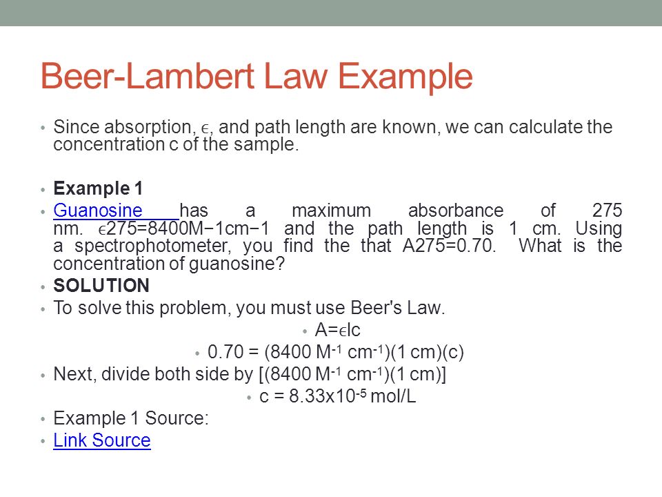 Theory Of Spectrophotometry 1 14 Beer Lambert