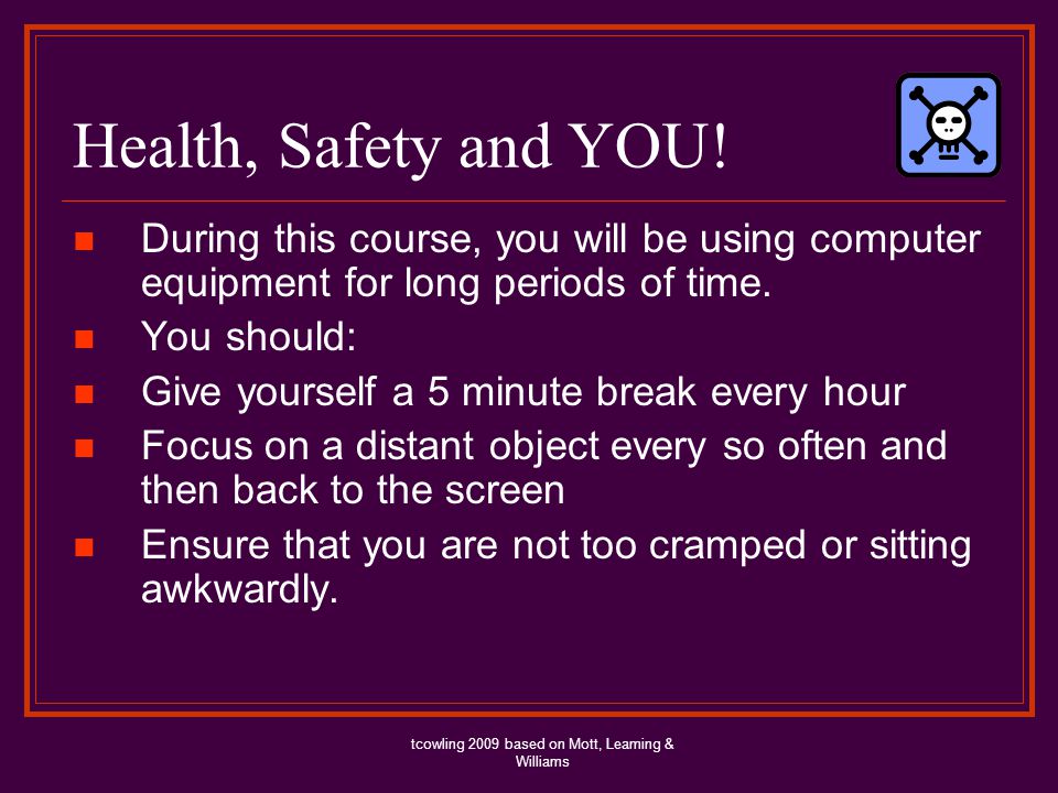 Health, Safety and YOU.