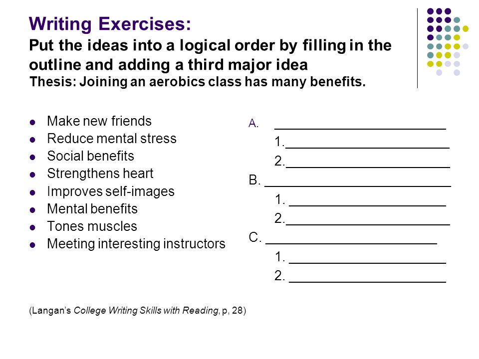 writing excercises writing excercises
