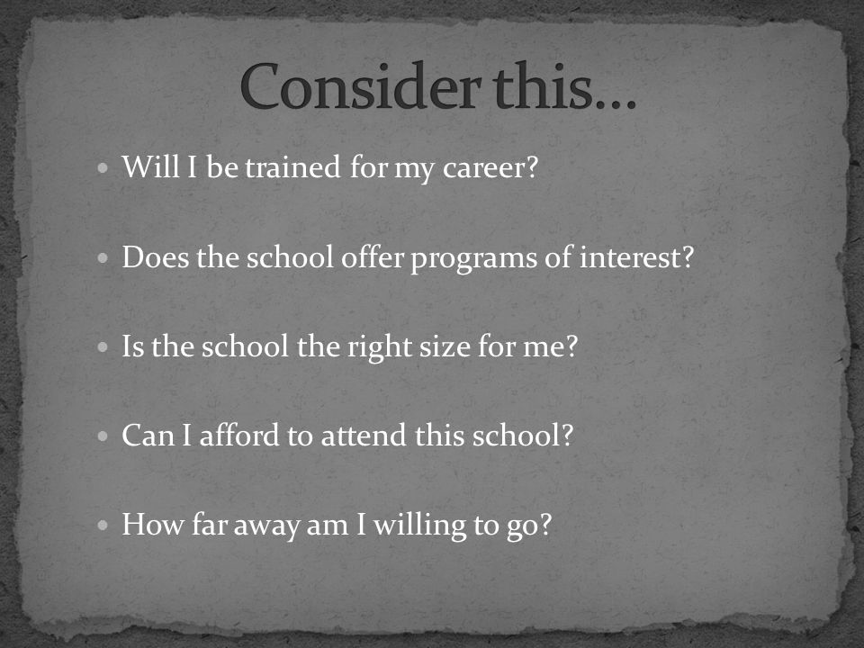 Will I be trained for my career. Does the school offer programs of interest.
