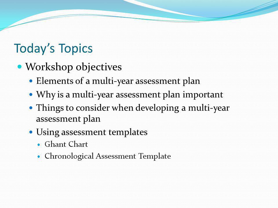 Strategies For Developing And Using Assessment Planning Templates