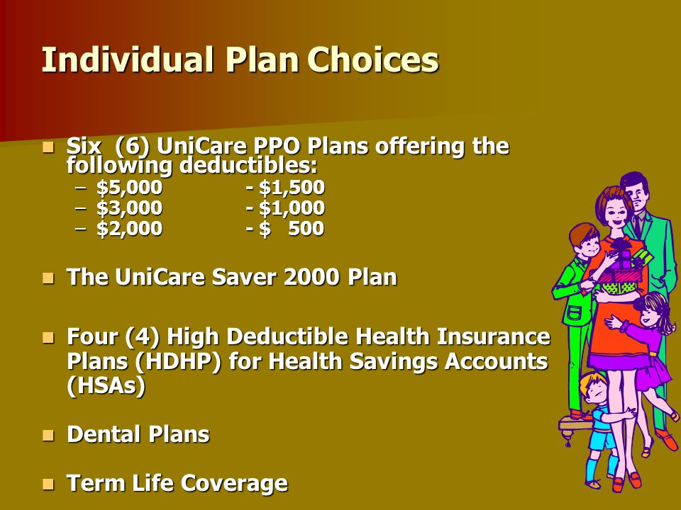 Michigan Individual Plans Individual plans are grouped into three categories; Individual plans are grouped into three categories; UniCare PPO Plans UniCare PPO Plans The Saver Plan The Saver Plan High Deductible Health Plans (HSA-Compatible) High Deductible Health Plans (HSA-Compatible)
