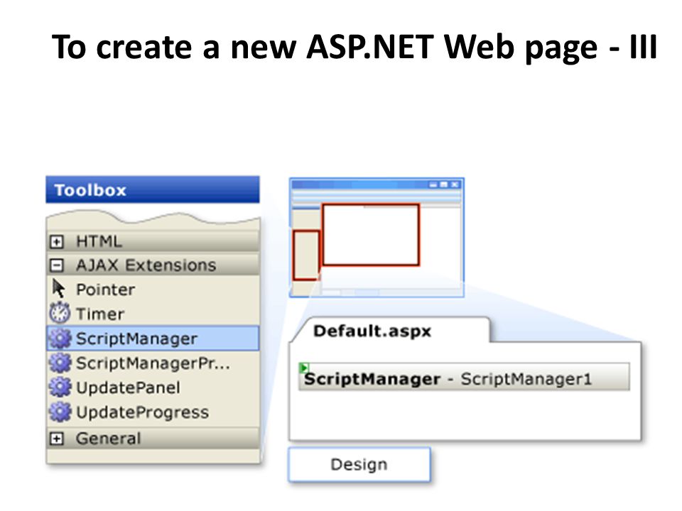 To create a new ASP.NET Web page - III