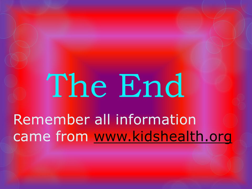 The End Remember all information came from