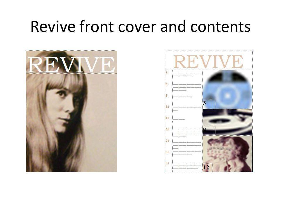 Revive front cover and contents