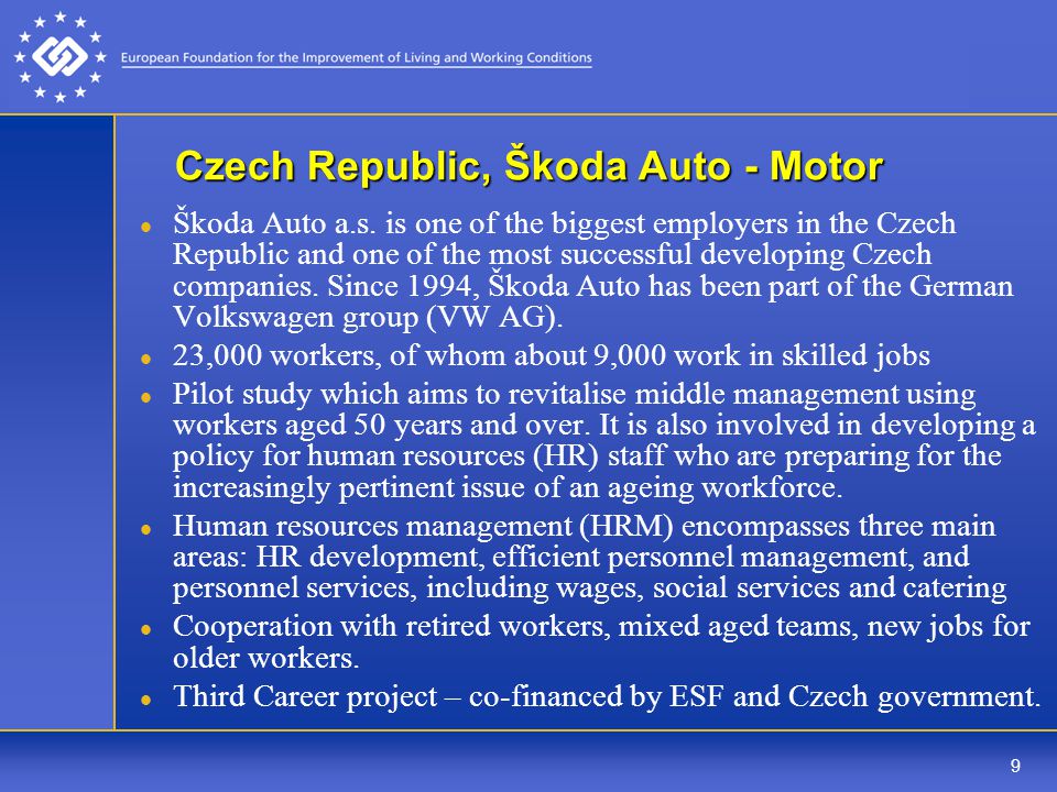 9 Czech Republic, Škoda Auto - Motor Škoda Auto a.s.