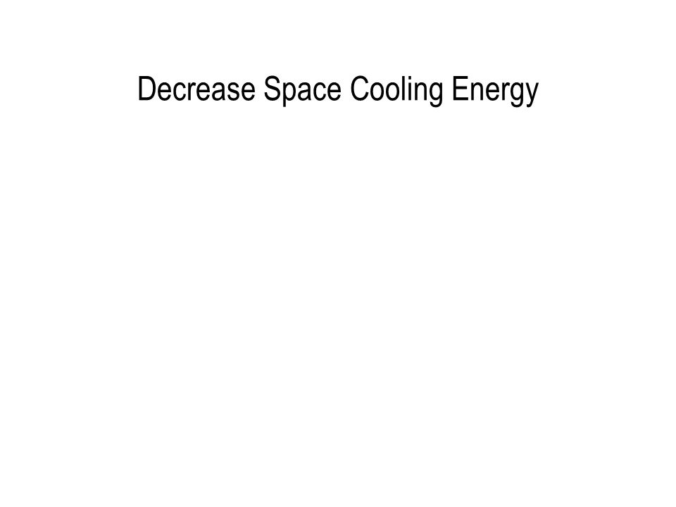 Decrease Space Cooling Energy